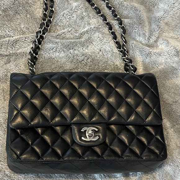 CHANEL Handbags - Chanel Classic Double Flap Black Lambskin